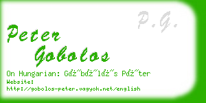 peter gobolos business card